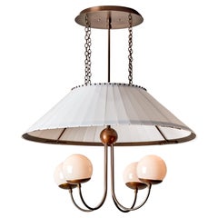 Adele Milk Glass Chandelier - 30"