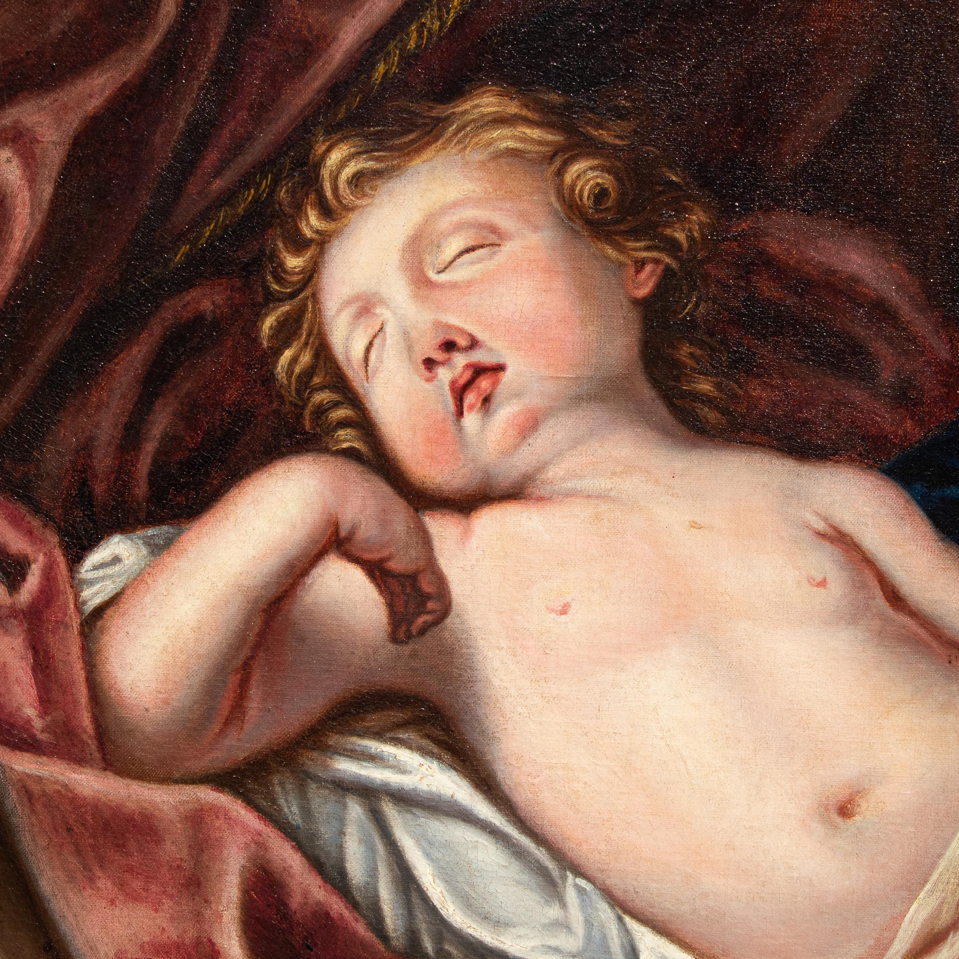 by Adele Pinot, Madonna in Adoration of the Child For Sale 5