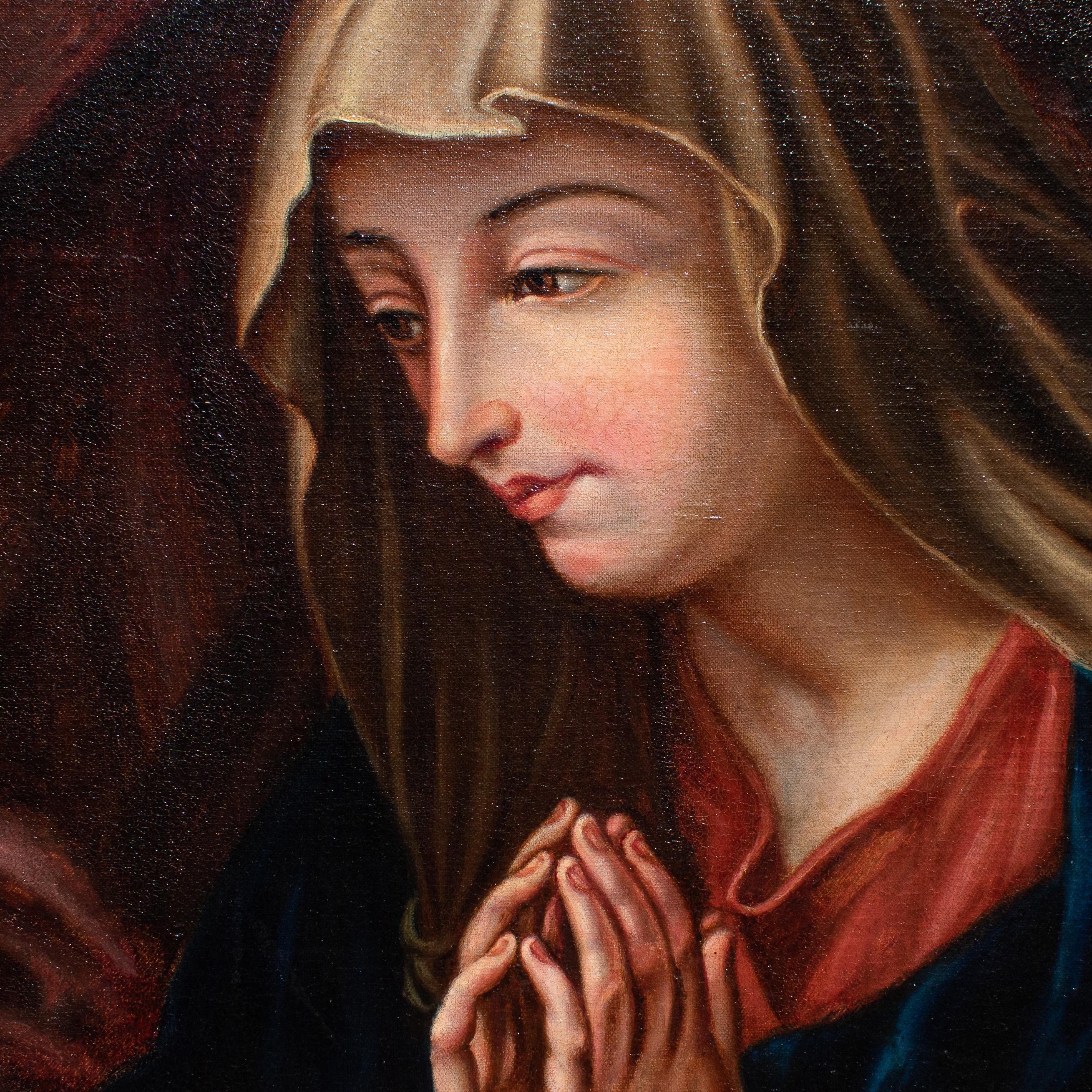 by Adele Pinot, Madonna in Adoration of the Child For Sale 7