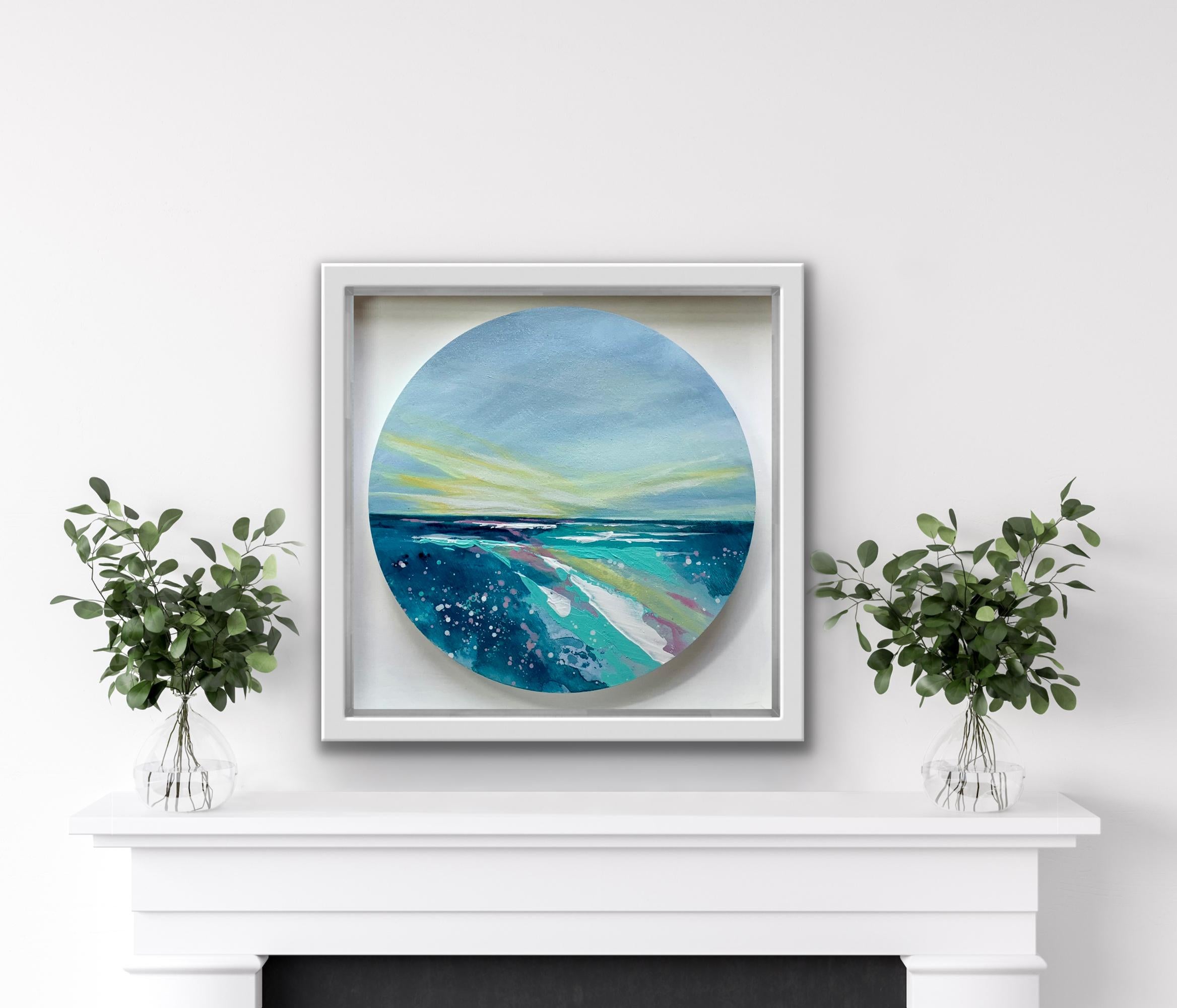 Splintered Sun by Adele Riley, Original painting, Seascape and coastal art For Sale 1