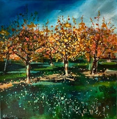 The Old Orchard by Adele Riley, Contemporary art, Original landscape painting 