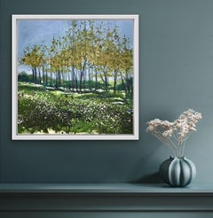 Within the Wild Garlic, Adele Riley, Original painting, contemporary landscape
