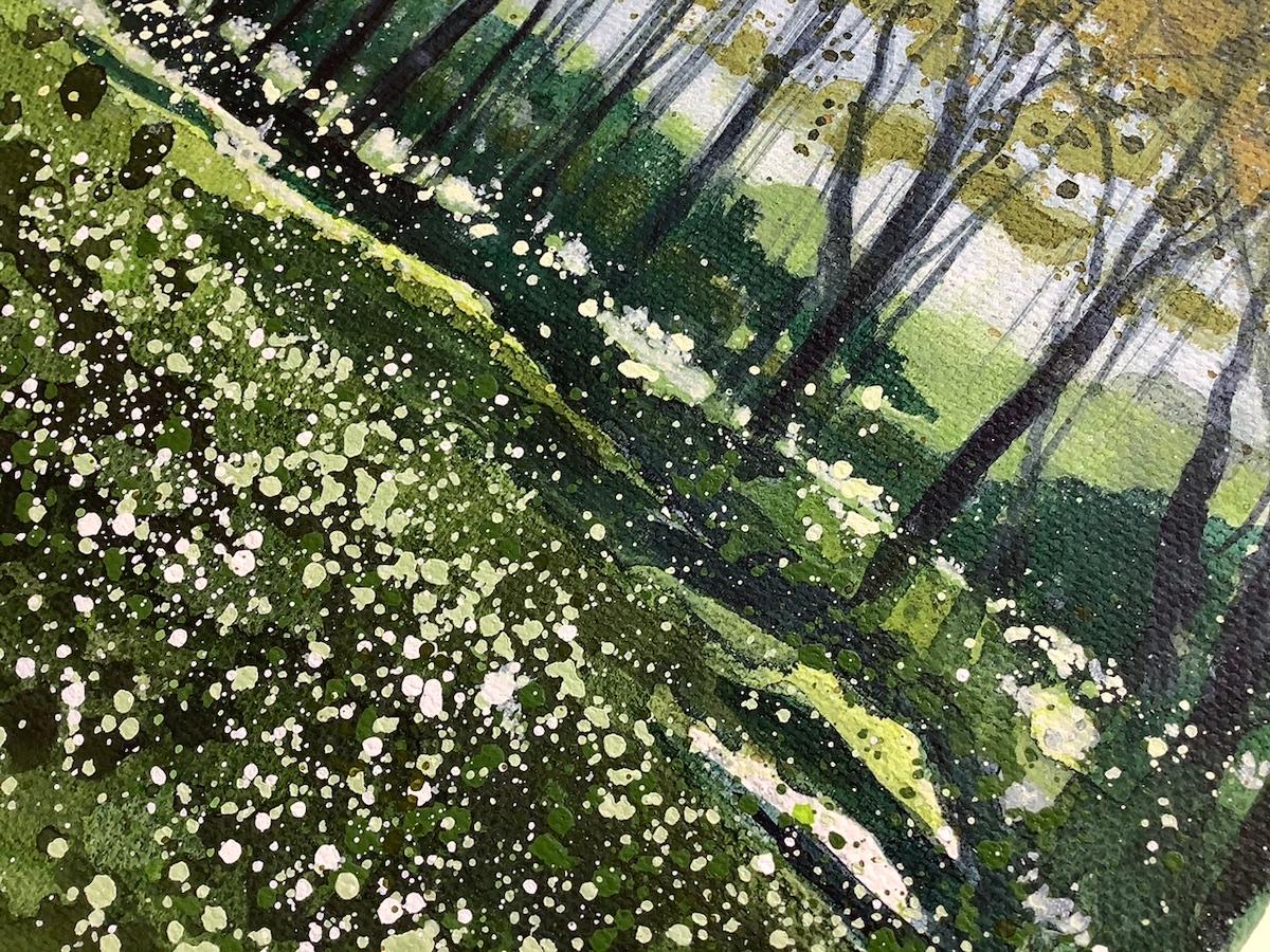Within the Wild Garlic, Adele Riley, Original painting, contemporary landscape  For Sale 2