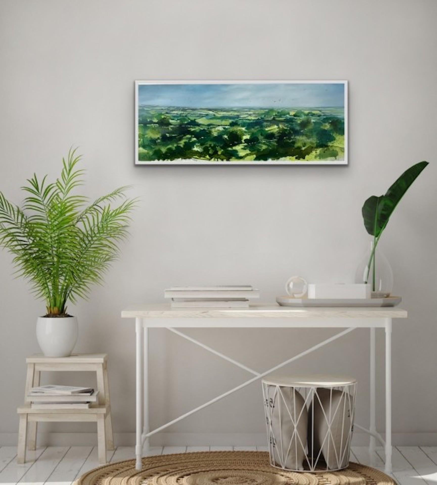 Adele Riley, Above and Beyond Cleeve Hill, Contemporary Art, Original Painting For Sale 5