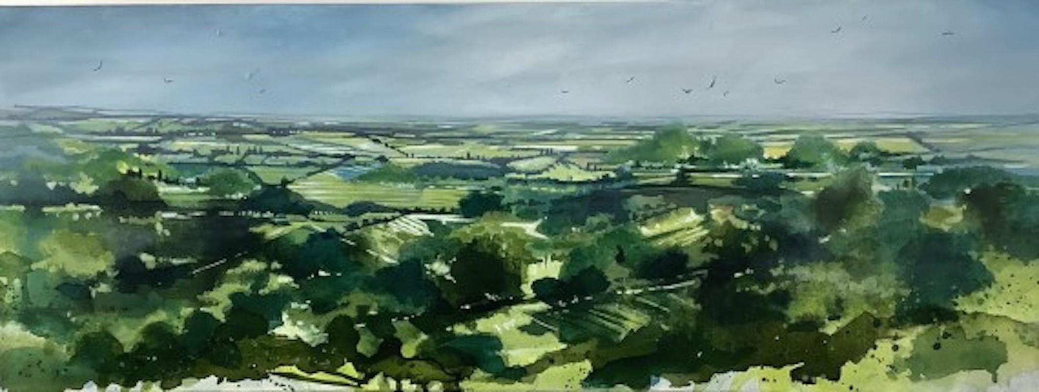 Adele Riley, Above and Beyond Cleeve Hill, Contemporary Art, Original Painting