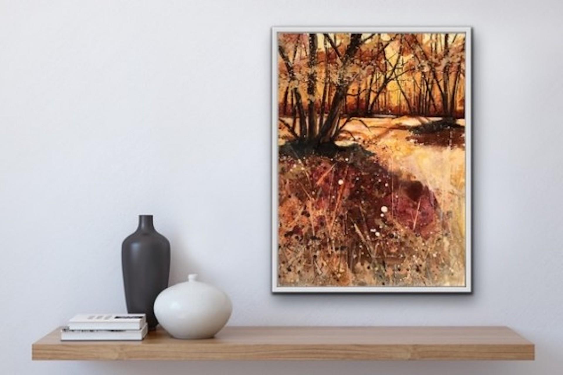 Adele Riley, Autumn Light, Original Landscape Painting, Contemporary Art For Sale 3