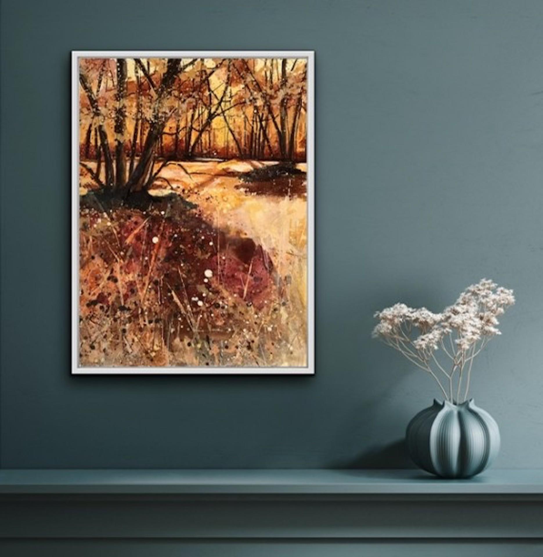 Adele Riley, Autumn Light, Original Landscape Painting, Contemporary Art For Sale 4