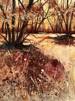 Adele Riley, Luce d'autunno, Pittura di paesaggio originale, Arte contemporanea