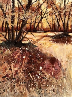 Adele Riley, Herbstlicht, Original-Landschaftsgemälde, zeitgenössische Kunst