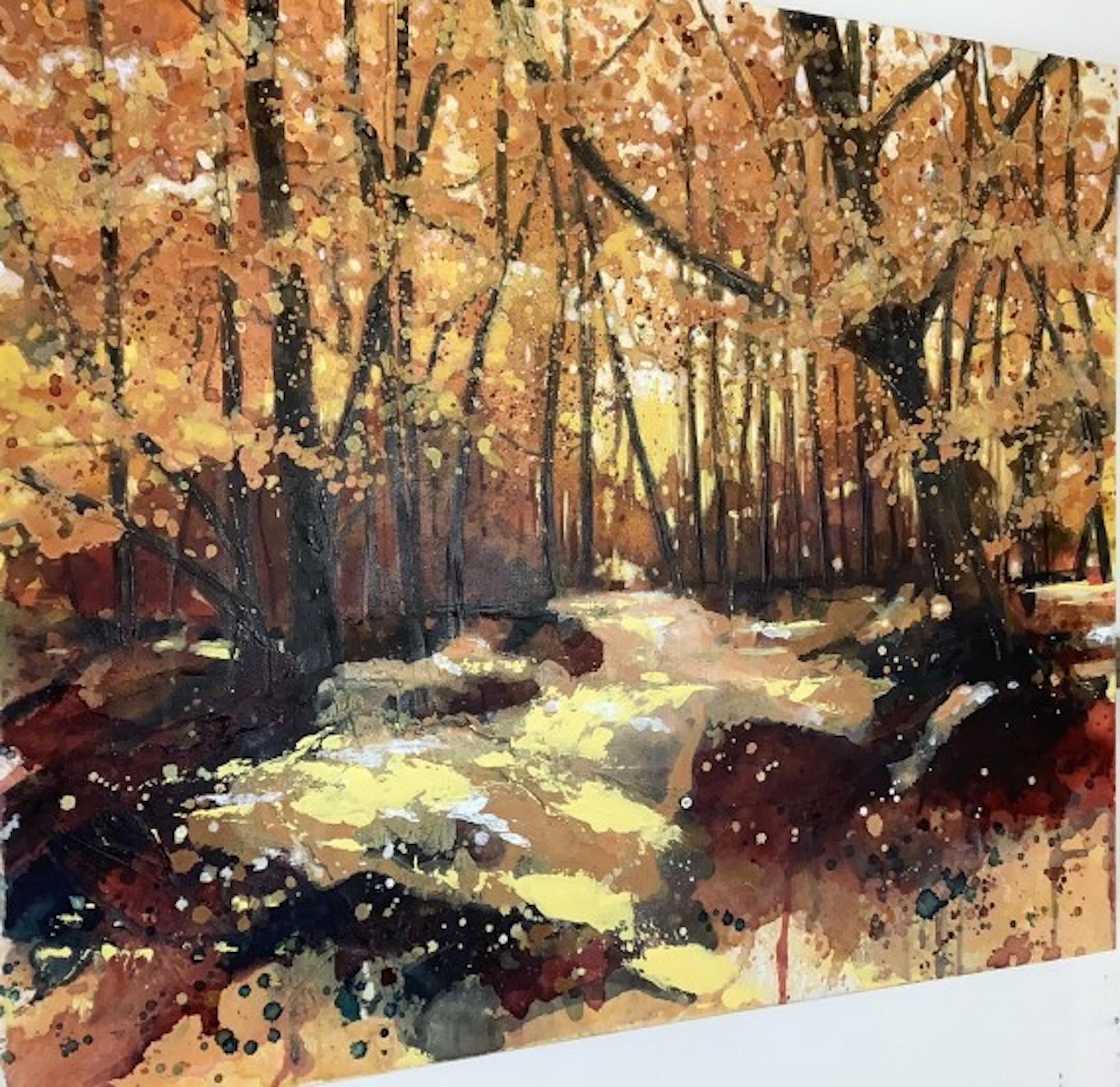 Adele Riley, Herbstfarben, zeitgenössische Landschaftskunst, erschwingliche Kunst im Angebot 1