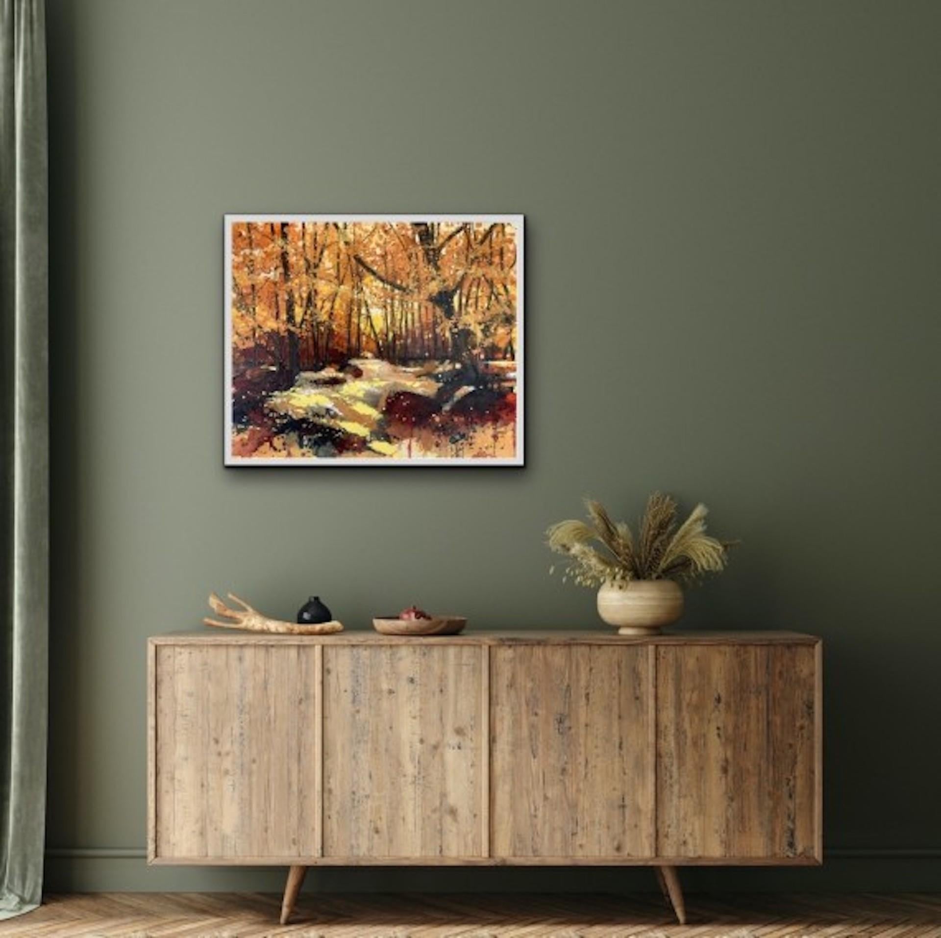 Adele Riley, Autumns Colours, Contemporary Landscape Art, Affordable Art For Sale 6