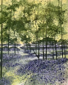 Adele Riley, Bluebell Walk, Original landscape painting