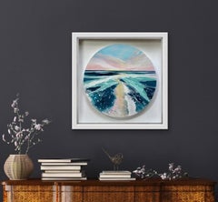 Adele Riley, Blushed Skies, Original seascape panting