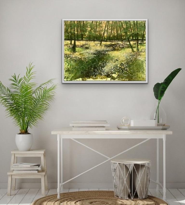 Adele Riley, champ en forme de coupe de beurre, peinture de paysage originale en vente 1