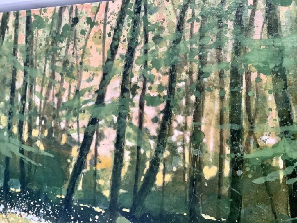 Adele Riley, champ en forme de coupe de beurre, peinture de paysage originale en vente 2