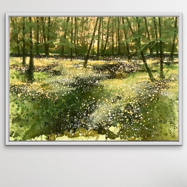 Adele Riley, Buttercup field, Original landscape painting For Sale 2