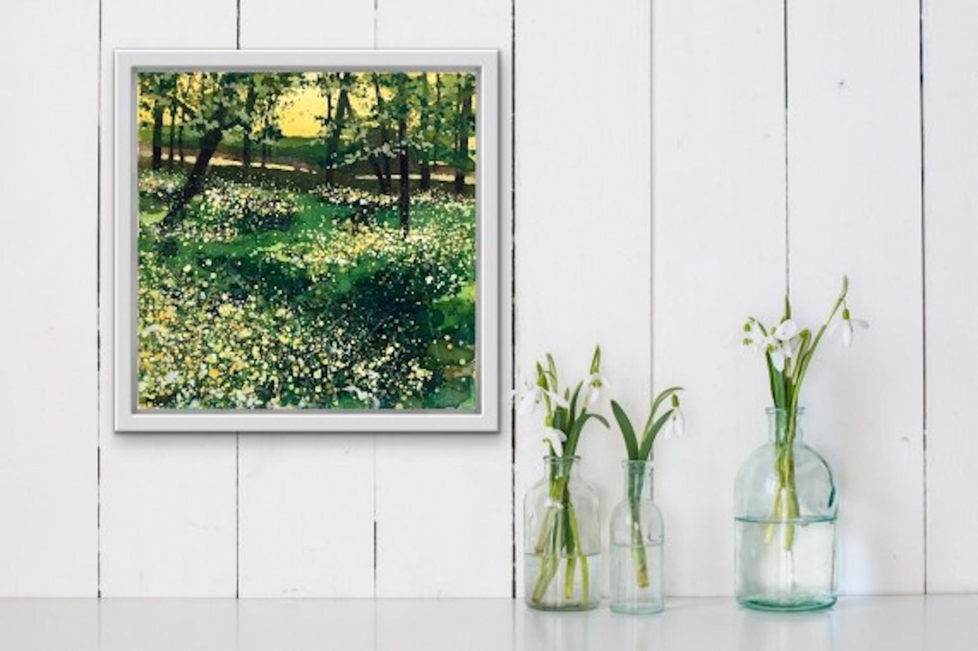 Adele Riley, Buttercup Meadow, Contemporary Landscape Art, Affordable Art For Sale 4
