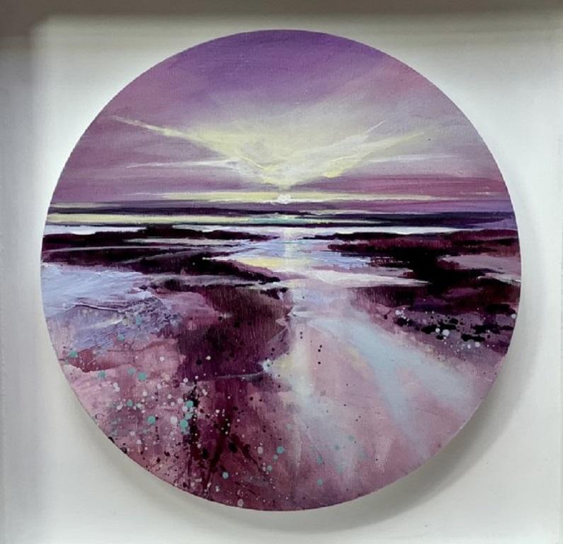 Adele Riley, Horizons Glow, peinture originale de paysage marin