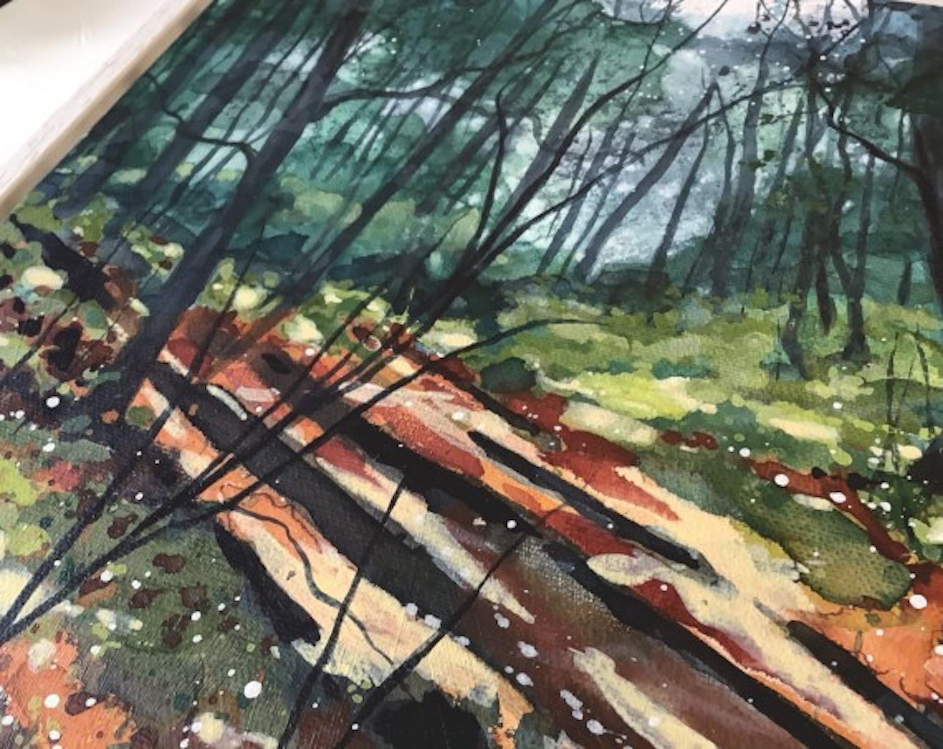 Adele Riley, Long Shadows, Original Landscape Painting, Affordable Art 1