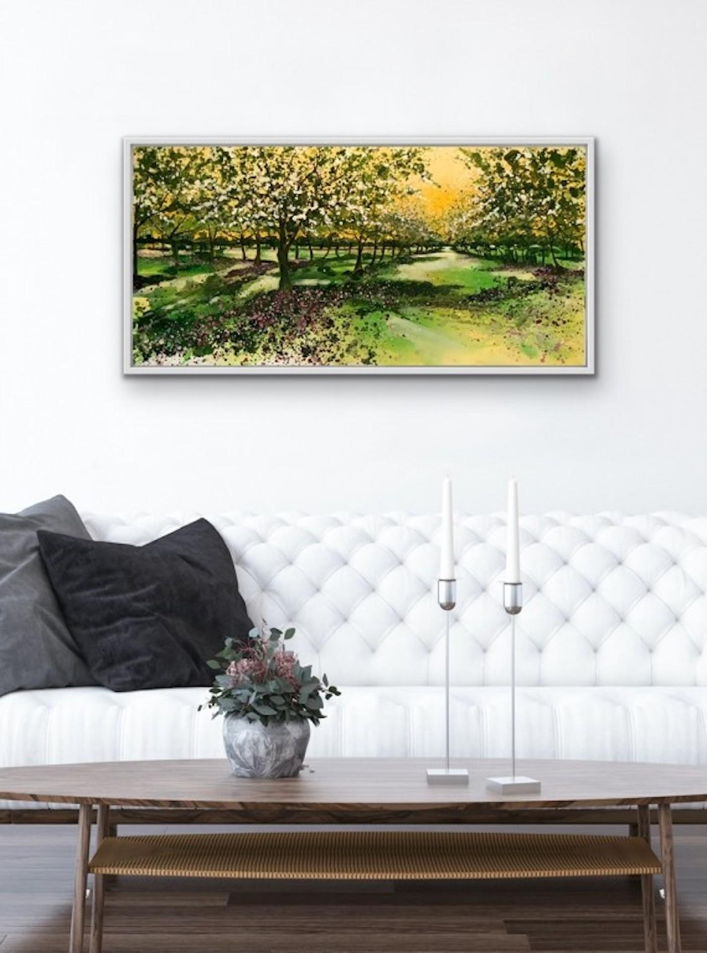 Adele Riley, Orchard Blossom, Contemporary Landscape Painting, Affordable Art For Sale 2