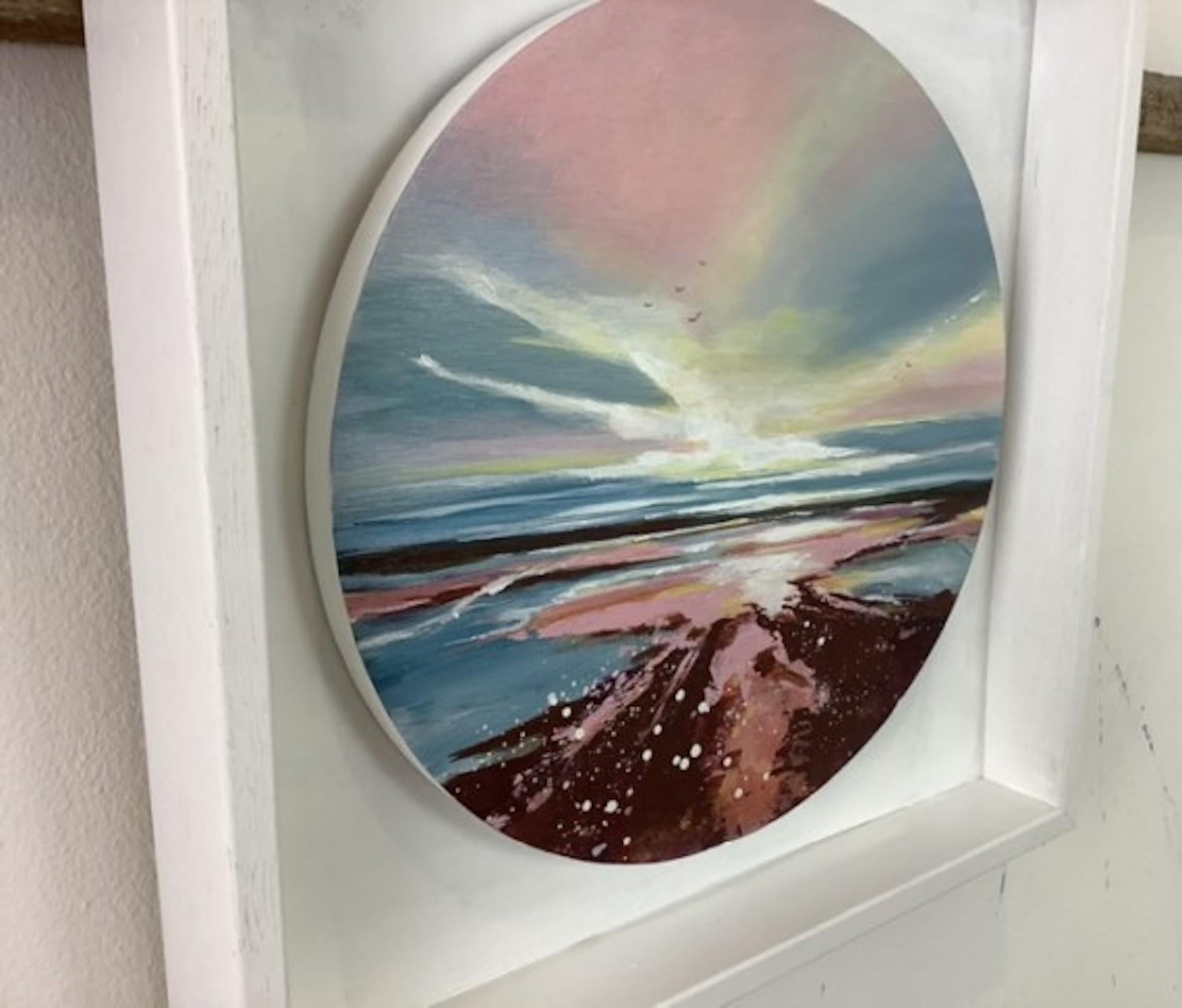 Adele Riley, Porthgwarra Dawn, Art des paysages marins, Peinture de la côte de Cornouailles en vente 1