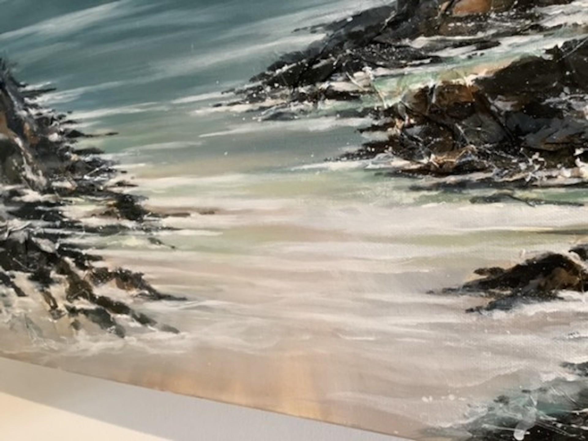 Adele Riley, Sea Mist, Art de paysage marin, peinture d'origine, Art abordable en vente 1