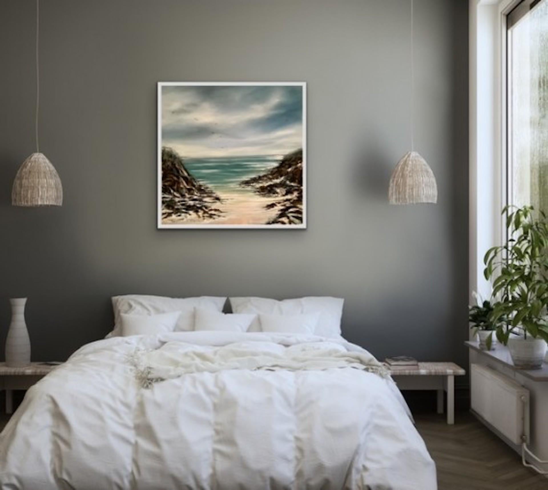 Adele Riley, Sea Mist, Art de paysage marin, peinture d'origine, Art abordable en vente 8