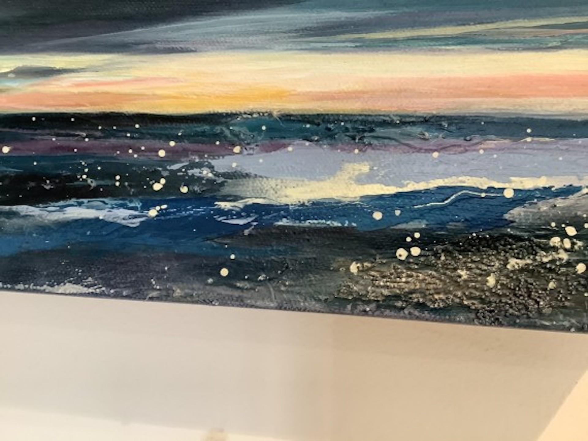 Adele Riley, The Last Light, Original Seascape Painting, Affordable Art 2
