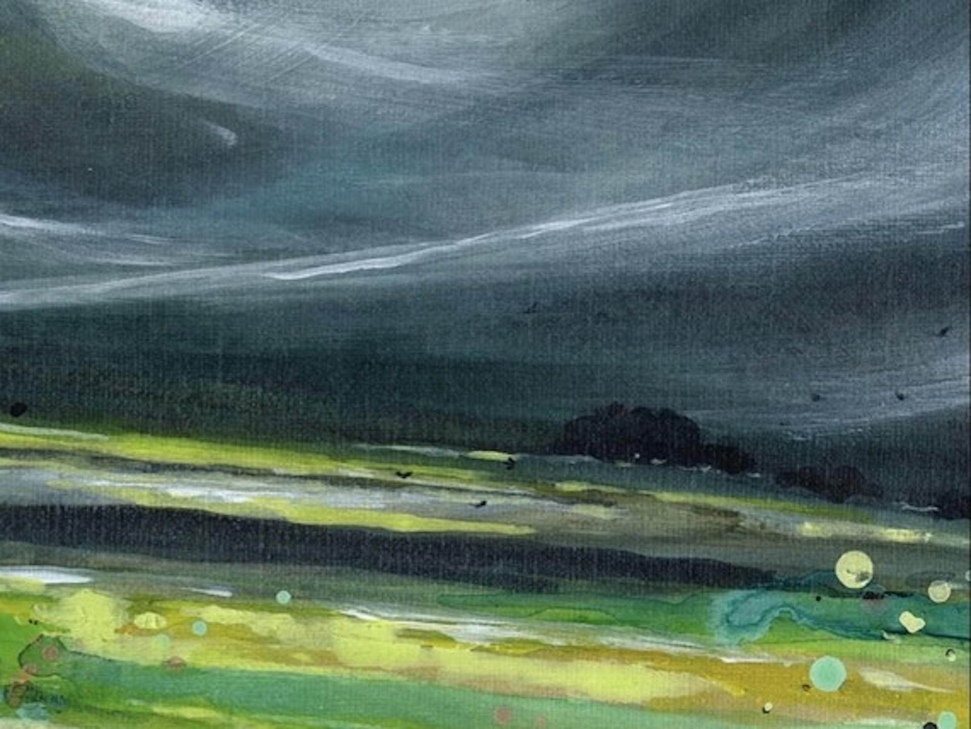 Adele Riley, Walking in the Storm, Art contemporain des paysages, Art abordable en vente 1