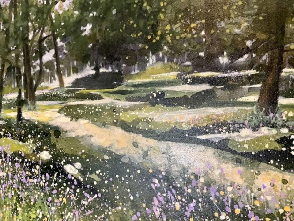 Adele Riley, Wildflower Path, Original landscape painting For Sale 1