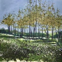 Adele Riley, Within The Wild Garlic, Peinture de paysage originale, Art abordable