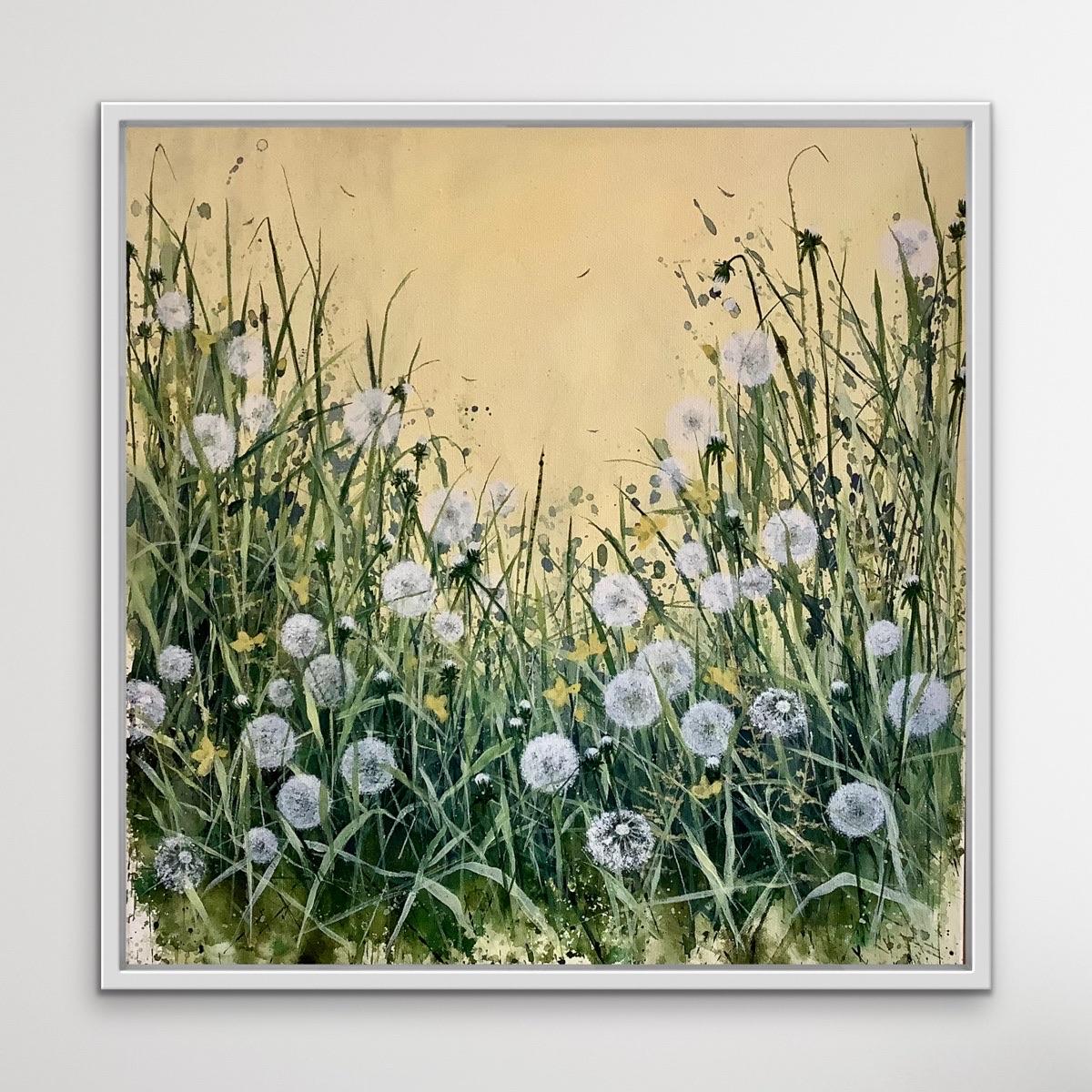 „Dandelion Hour“, Originalgemälde, Landschaftsmalerei, Acryl, zeitgenössisch