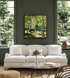 Dapple Earth, Adele Riley, Original painting, Contemporary art, Woodland art