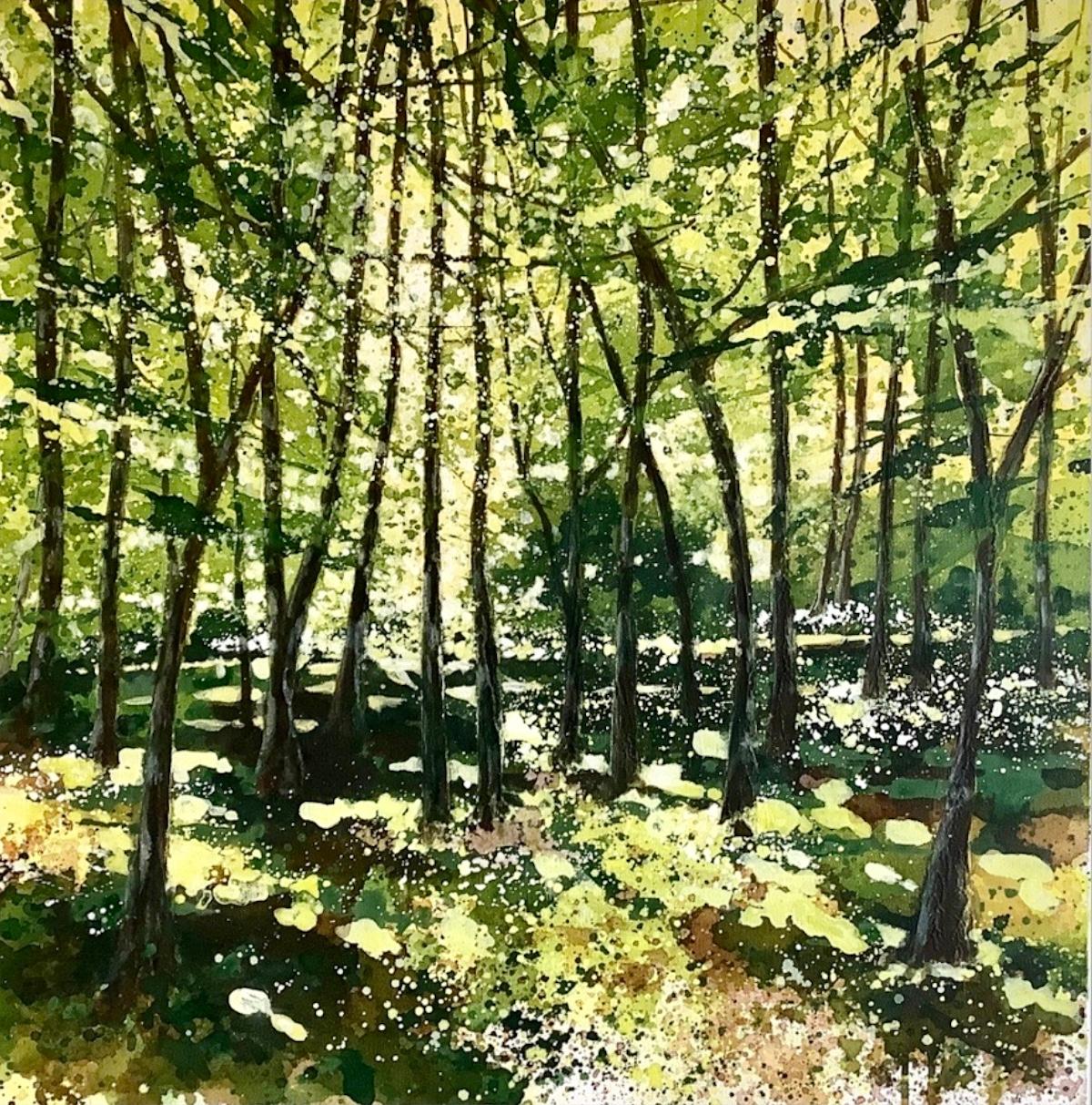 Dappled Earth by Adele Riley [2022]
original and hand signed by the artist 
Acrylic and acrylic inks on boxed canvas
Image size: H:60 cm x W:60 cm
Complete Size of Unframed Work: H:60 cm x W:60 cm x D:5cm
Frame Size: H:65 cm x W:65 cm x D:8cm
Sold