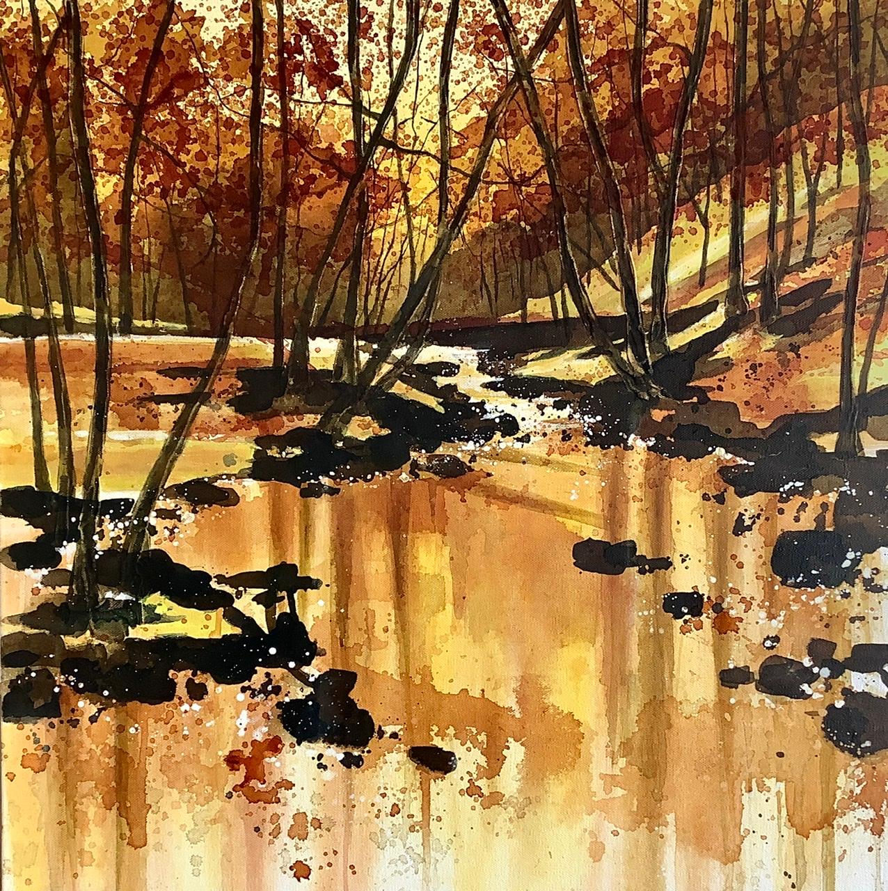 Figurative Painting de Adele Riley - Mañana de principios de otoño