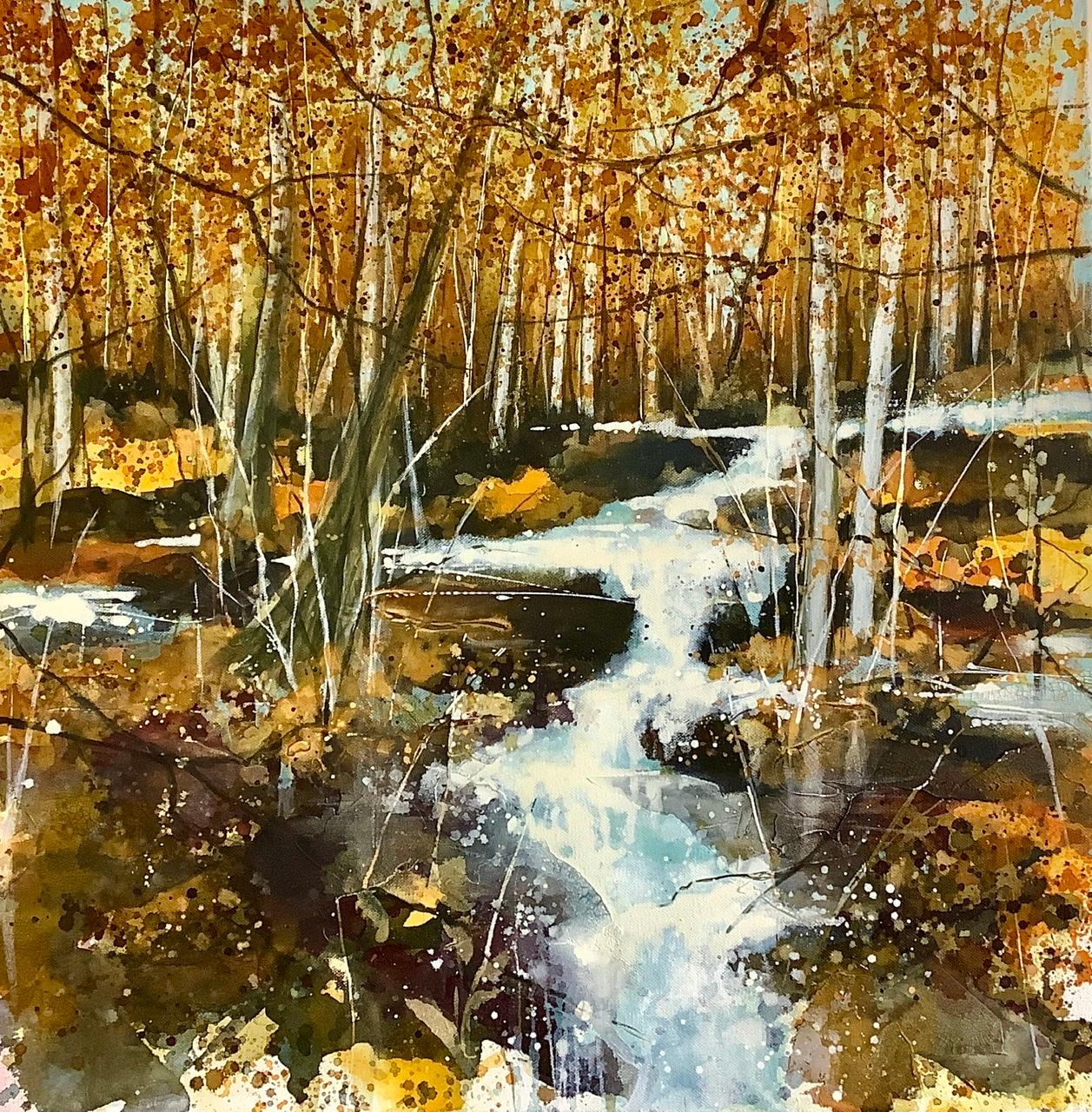 Off The Beaten Track, peinture de style impressionniste contemporaine, art de paysage