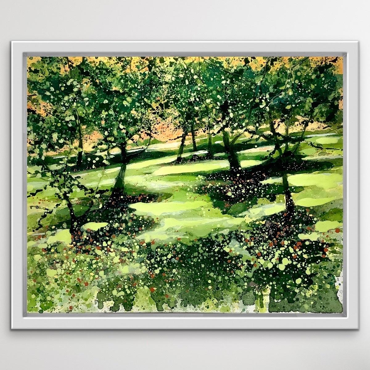 Adele Riley Landscape Painting - Orchard Sunset
