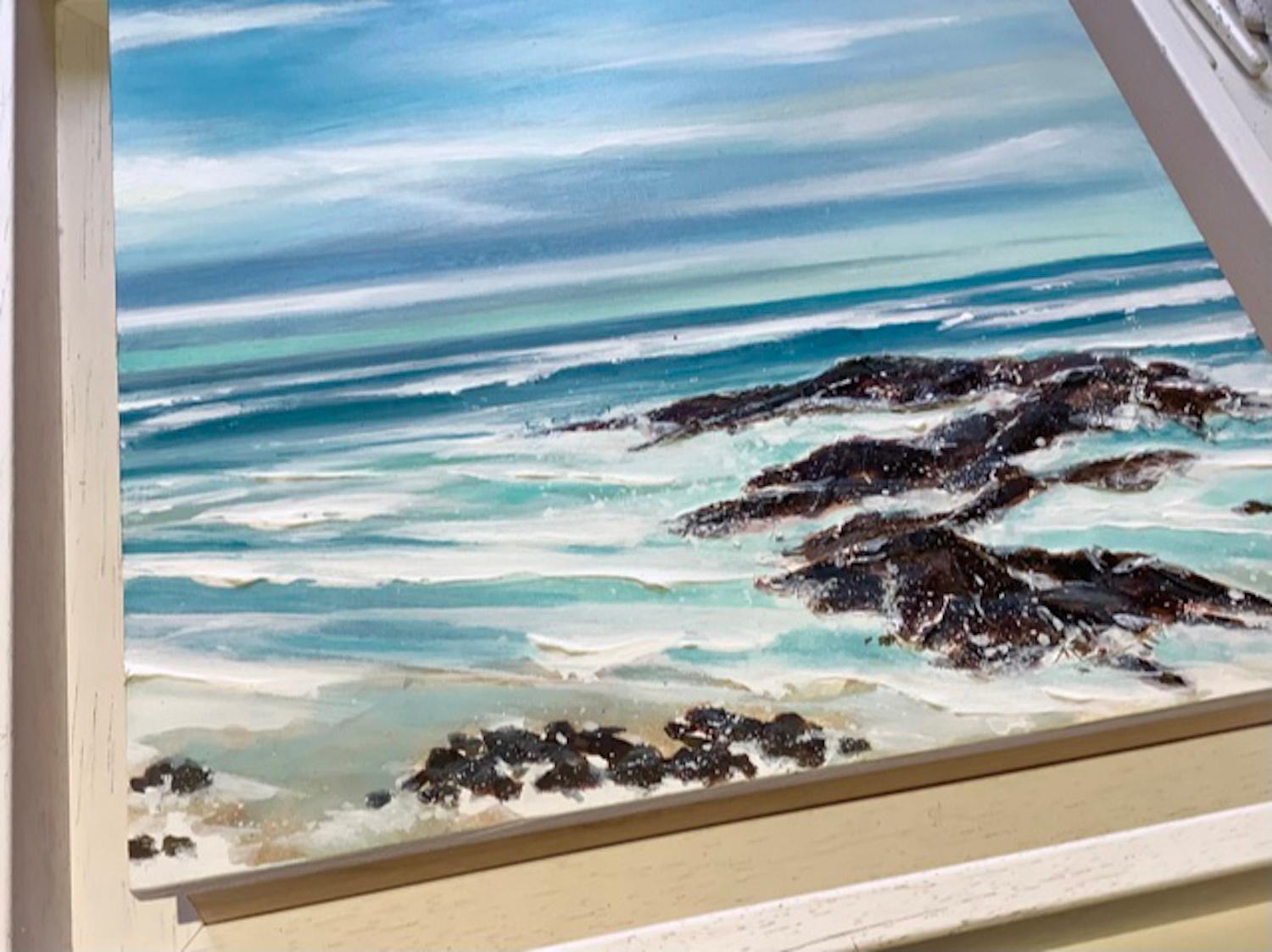 Priests Cove II, Adele Riley, Classical Style Seascape Painting, Bright Sea Art For Sale 2