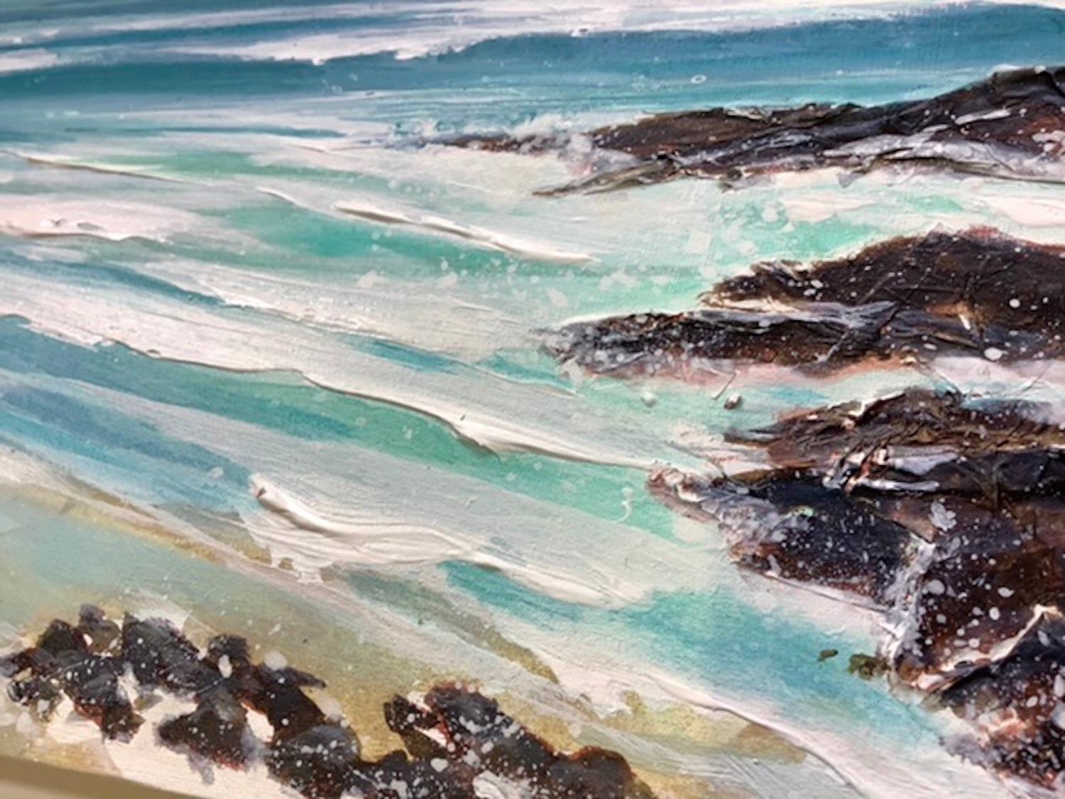 Priests Cove II, Adele Riley, Classical Style Seascape Painting, Bright Sea Art For Sale 4