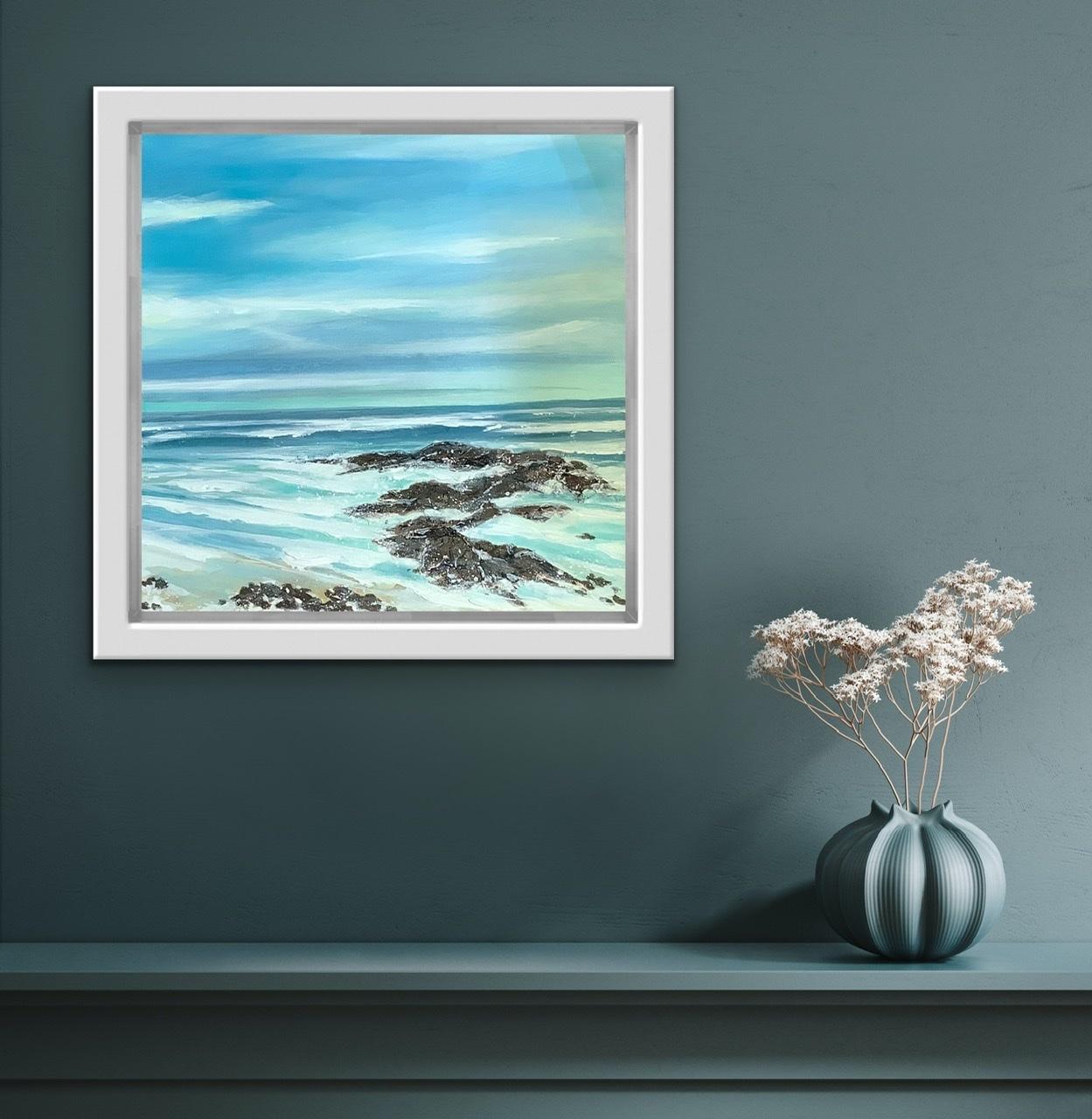 Priests Cove II, Adele Riley, Classical Style Seascape Painting, Bright Sea Art For Sale 5