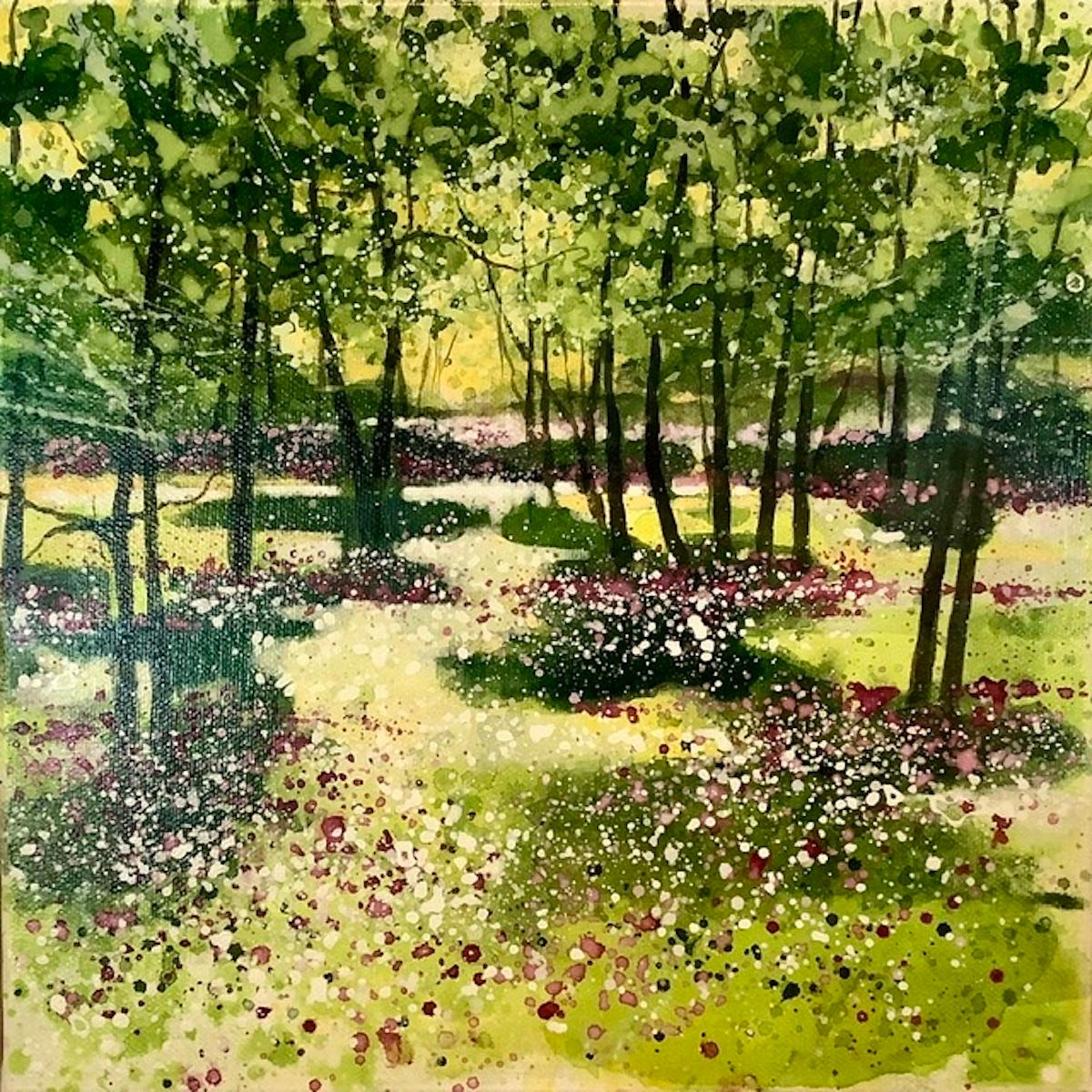 Adele Riley Landscape Painting - Within the Red Campions