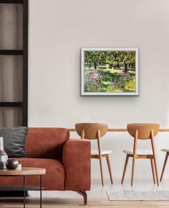 Woodlands Treasures, Impressionist Style Landscape Painting, Cotswolds Art