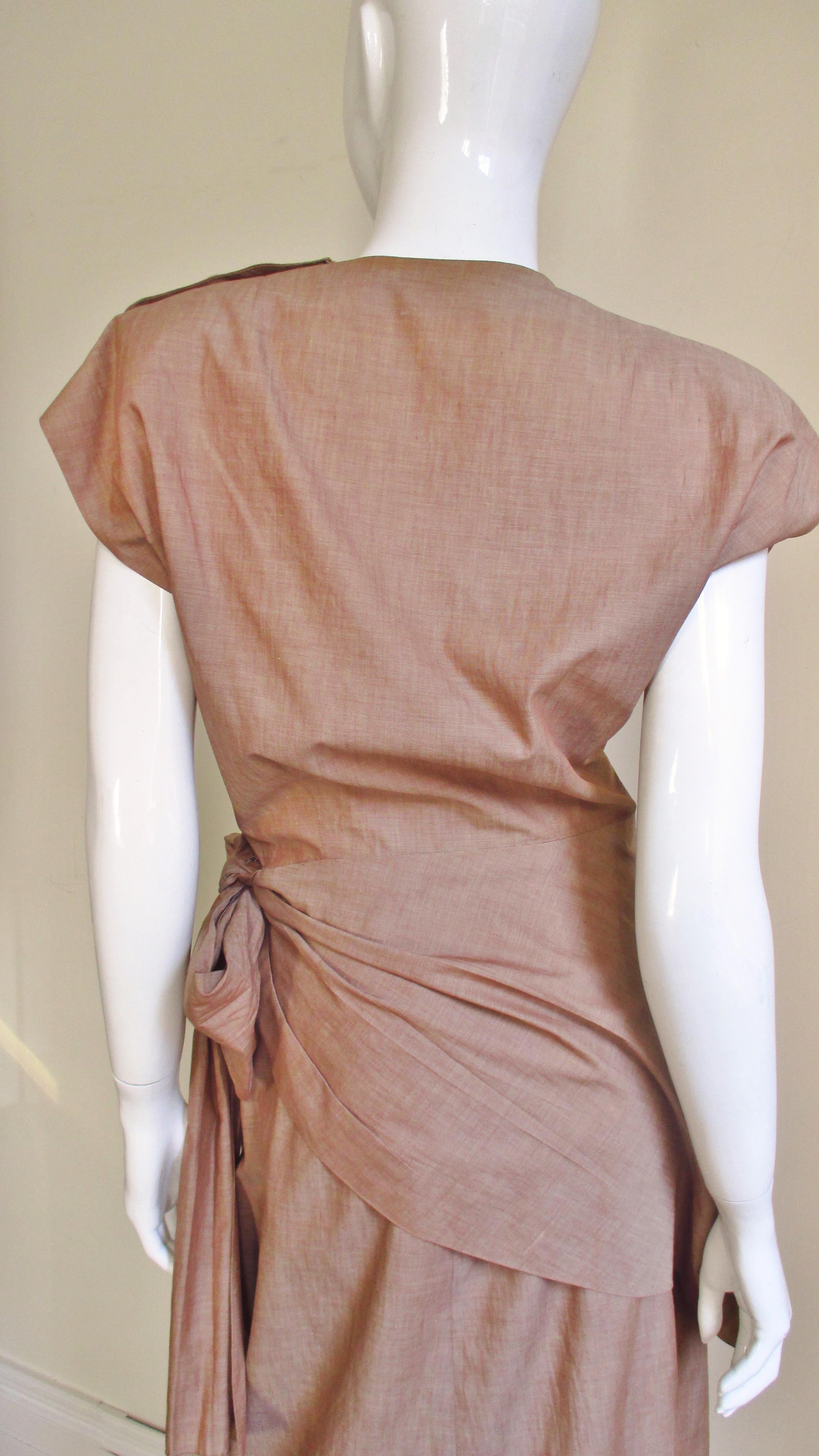  Adele Simpson 1940s Wrap Top and Skirt For Sale 5
