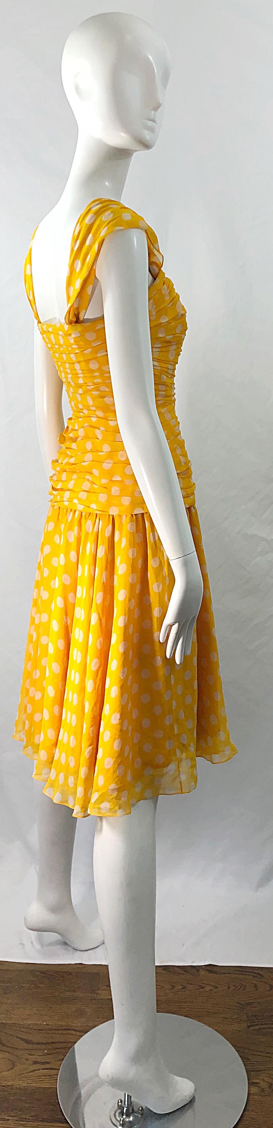 1980s polka dot dress