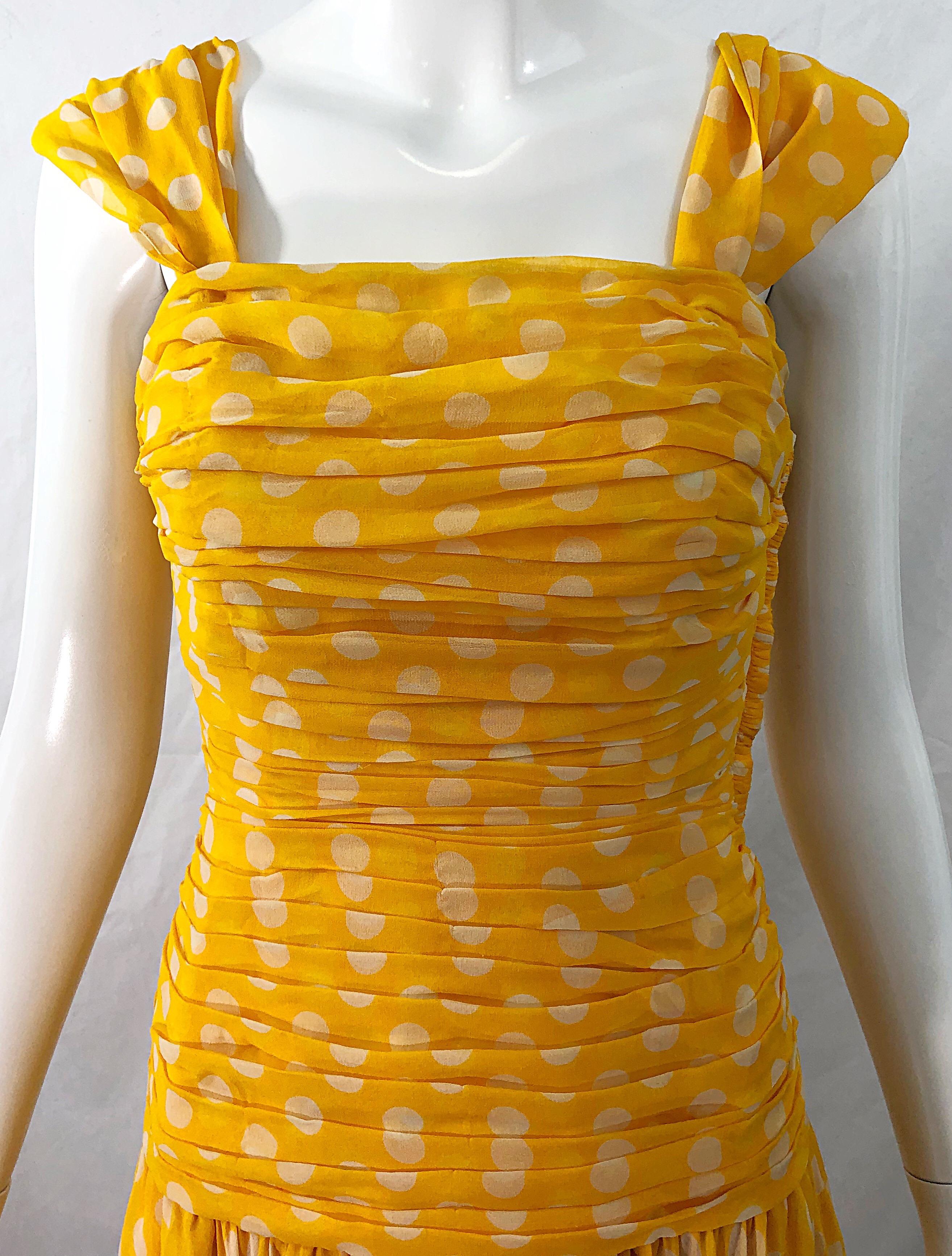 yellow 80s dress