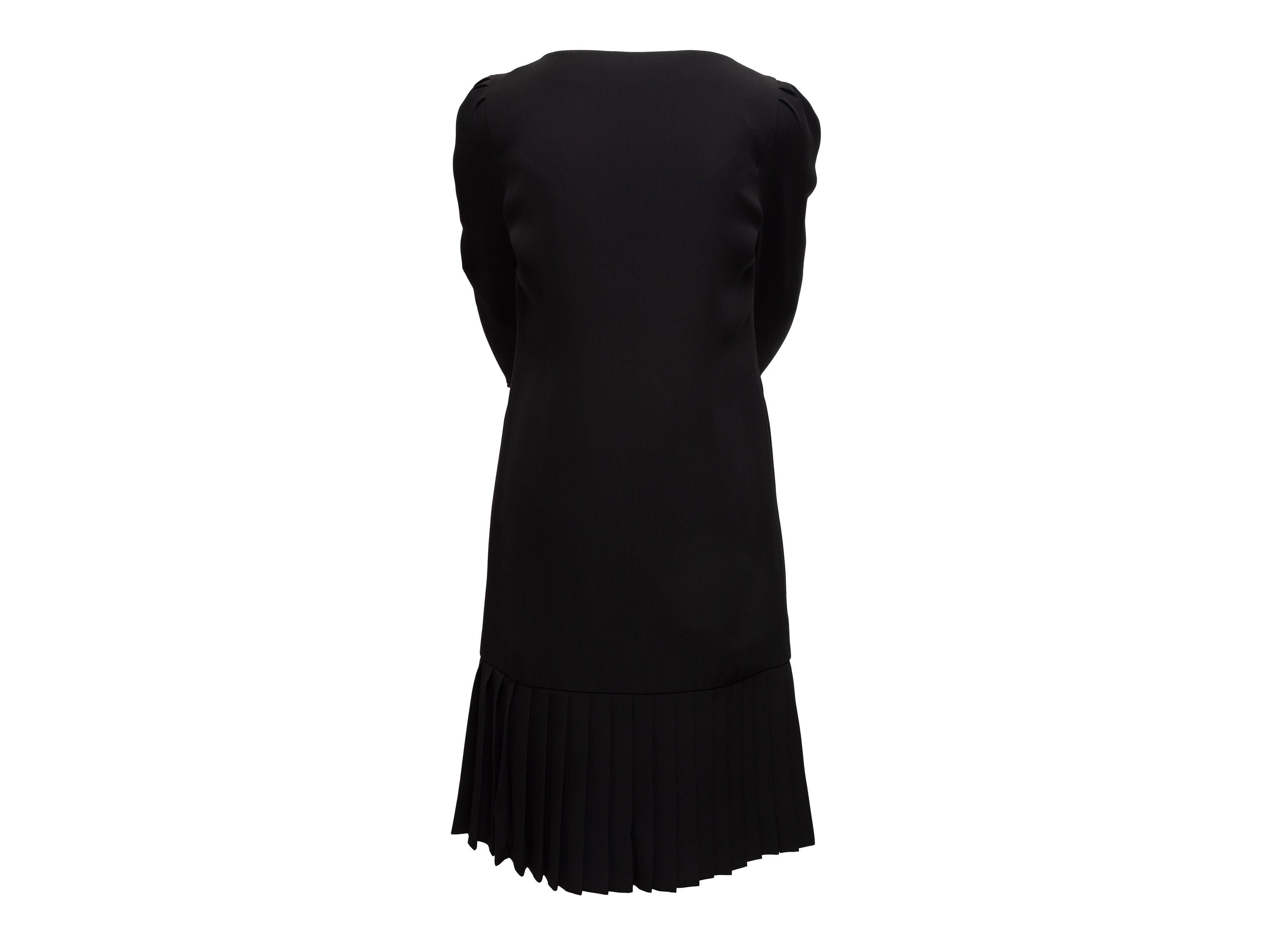 Adele Simpson Black Long Sleeve Button-Up Dress 4