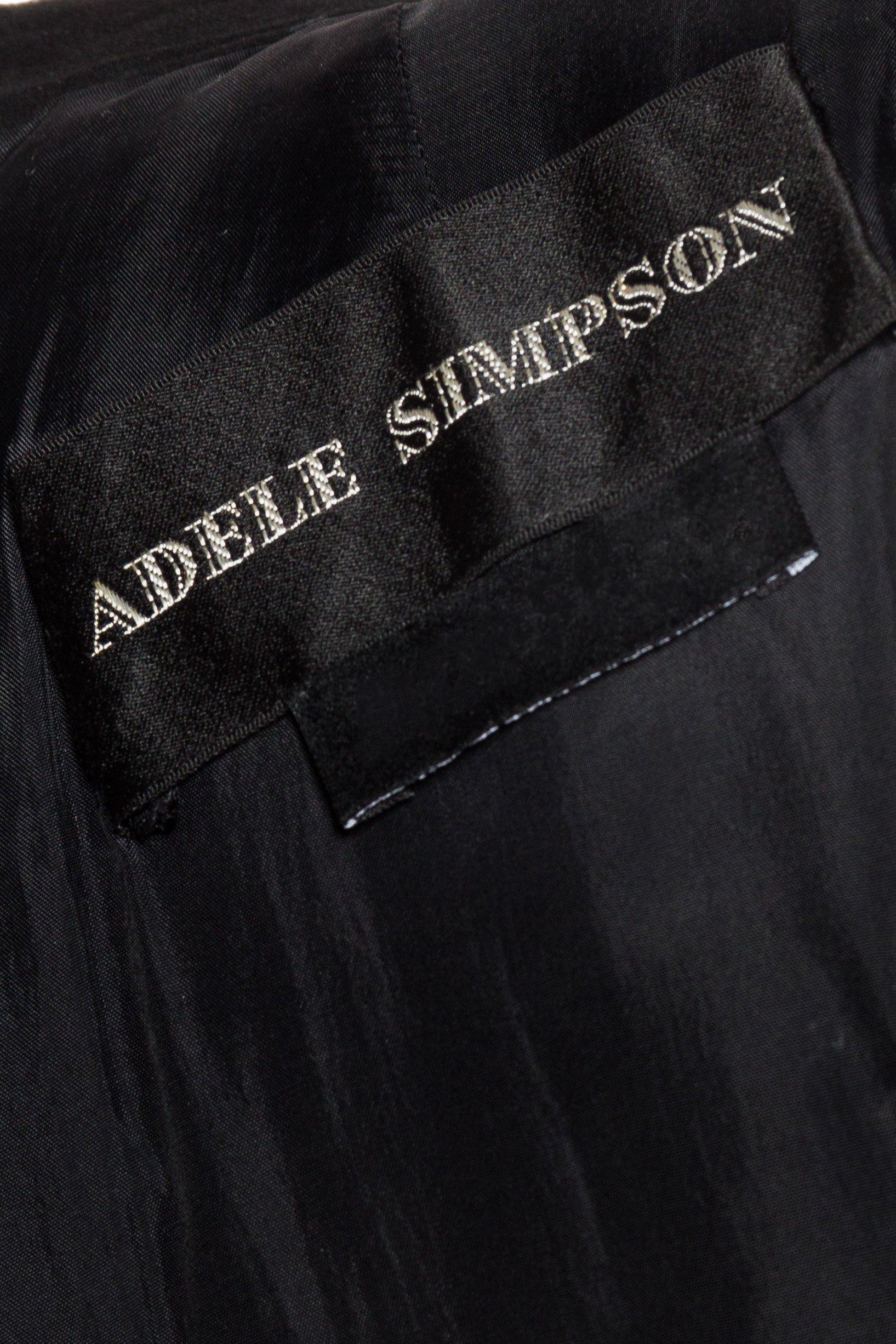 1960S ADELE SIMPSON Black & Red Silk Chiffon Oil Slick Op-Art Geometric Sequin  For Sale 3