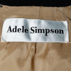 Adele Simpson Vintage 1960er Geometrisches Wollkleid + Schal-Set 2-teiliges Ensemble