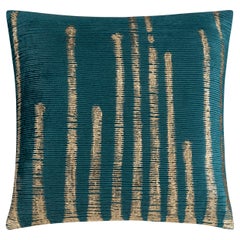 Almohada de terciopelo dorado Adele Teal
