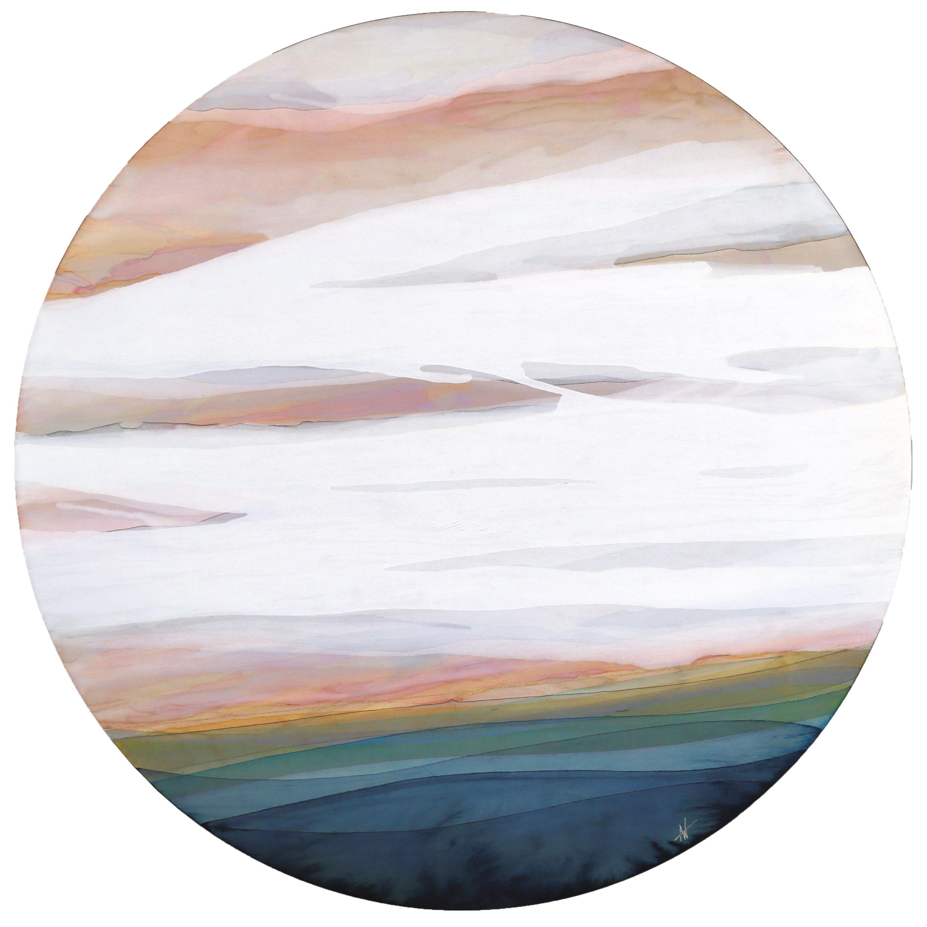 Wild Skies 3 - Original Abstract Gold Leaf and Acrylic Painting on Wood Panel